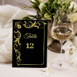 Elegant Victorian Table Card Number<br><div class="desc">Each table at your reception can stand out in radiant style. An elaborate design with Victorian accents dazzles a daring background on these table numbers, while the number itself stands crisply against the open centre. These elegant Victorian table numbers cards are perfect for weddings, bridal showers, baby showers and other...</div>