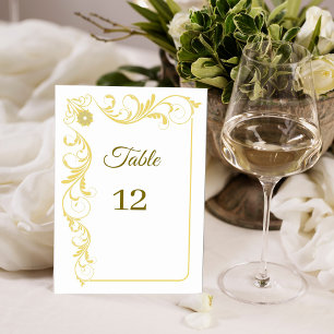 Elegant Victorian Table Card Number