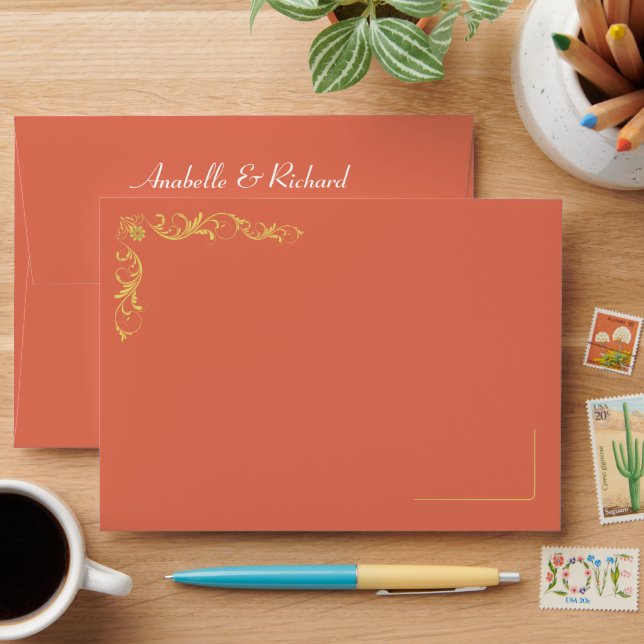 Elegant Victorian Wedding Envelope (Desk)