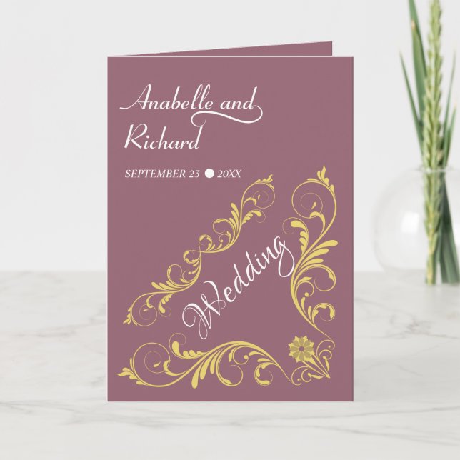Elegant Victorian Wedding  Invitation (Front)