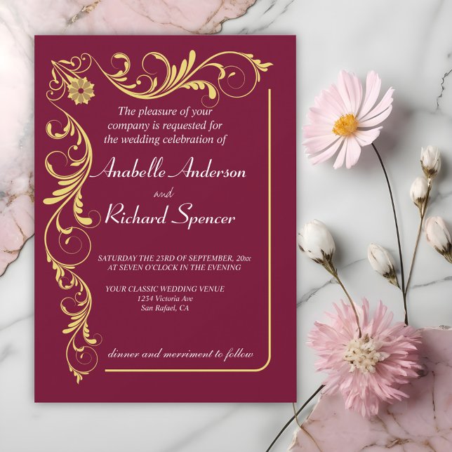 Elegant Victorian Wedding  Invitation (Creator Uploaded)