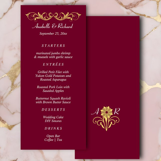 Elegant Victorian Wedding Menu (Creator Uploaded)