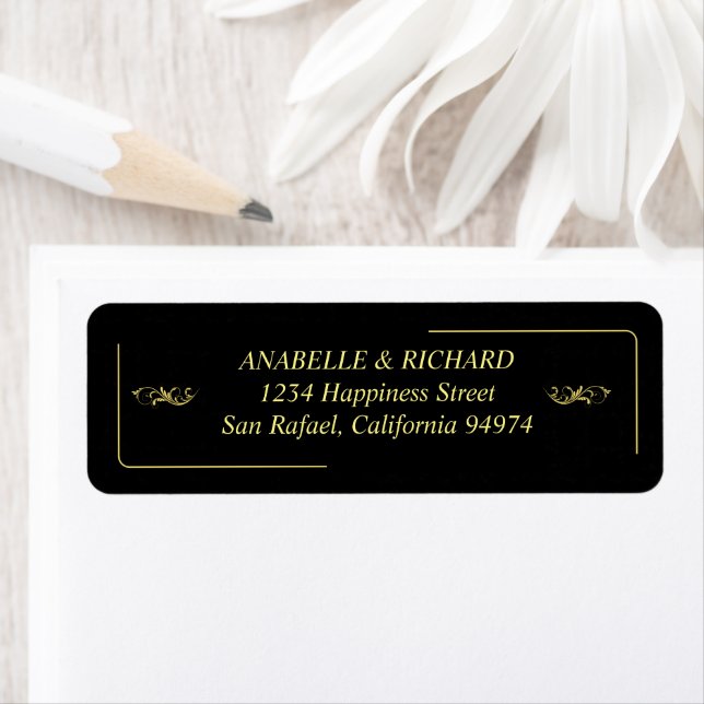 Elegant Victorian Wedding Return Address (Insitu)
