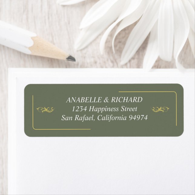 Elegant Victorian Wedding Return Address (Insitu)