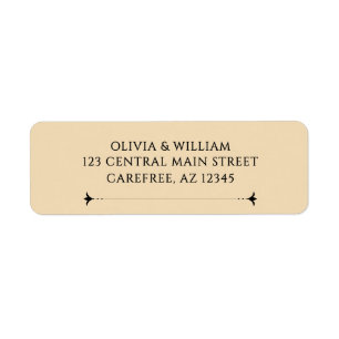Elegant Victorian Wedding Return Address Label