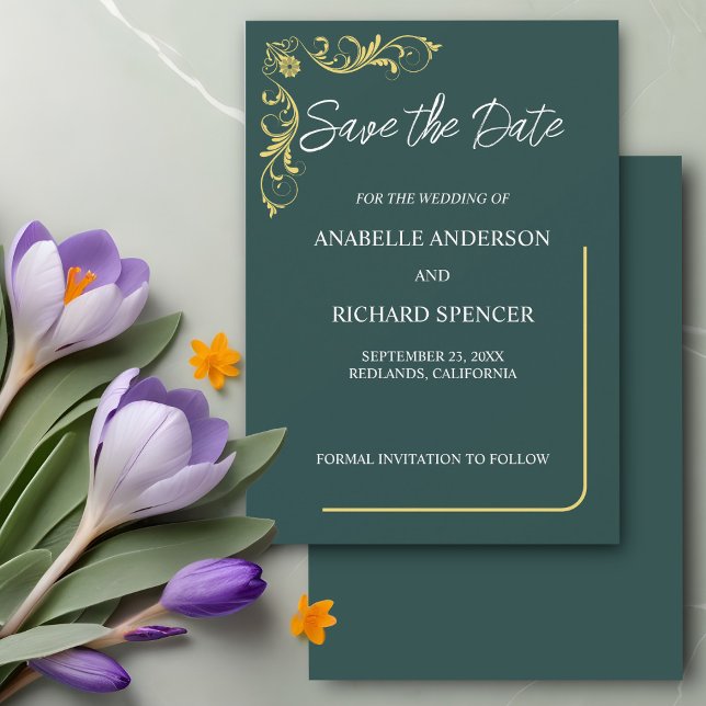 Elegant Victorian Wedding Save The Date (Creator Uploaded)
