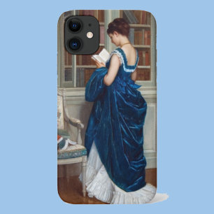 Elegant Victorian Woman Reading in Library  iPhone 11 Case