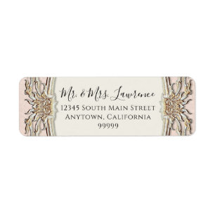 Élégant Victorien Formal Blush Pink n Gold Mariage