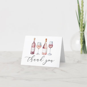 Elégant Vino aquarelle avant Vows Merci