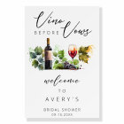 Élégant Vino avant Vows Fête des mariées Bienvenue