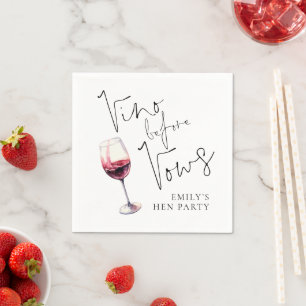 Elegant Vino Before Vows Hen Party Napkin