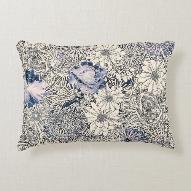 Elegant Vintage Abstract Floral Background |  Accent Pillow (Front)