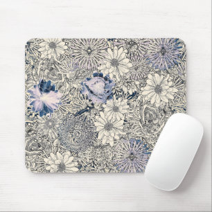 Elegant Vintage Abstract Floral Background Mouse Pad