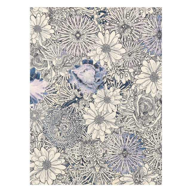 Elegant Vintage Abstract Floral Background |  Tablecloth (Front)