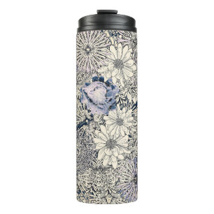 Elegant Vintage Abstract Floral Background Thermal Tumbler