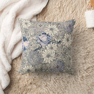 Elegant Vintage Abstract Floral Background    Throw Pillow