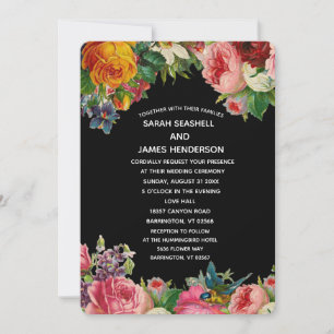 Elégant Vintage Antique Moody Mariage Invitations