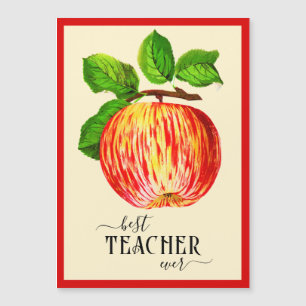 Elegant Vintage Apple Best Teacher Magnetic Board