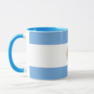 Elegant Vintage Argentinian Flag Covered Ceramic Mug