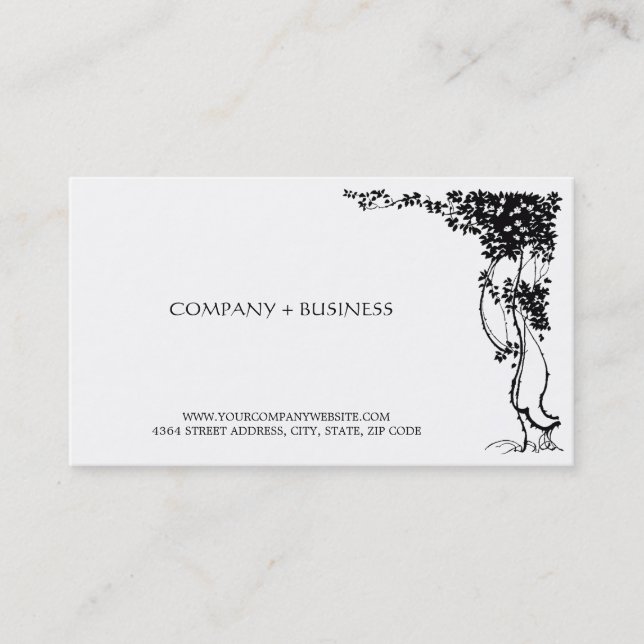 Elegant Vintage Art Beautiful Visiting Card Leaves (Front)