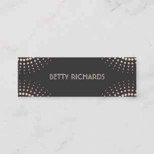 Elegant Vintage Art Deco Chic Black Mini Business Card