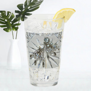 Elegant Vintage Art Deco Rhinestone Retro Glam Glass