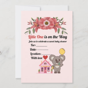 Elegant Vintage Baby Shower Invitation Card – Mini