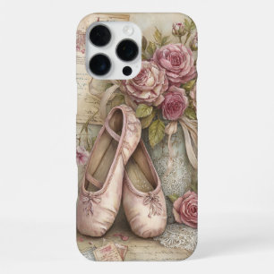 Elegant Vintage Ballet Shoes and Roses Phone Case