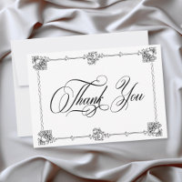 Elegant Vintage Baroque Black White Wedding