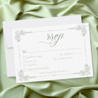 Elegant Vintage Baroque Sage Green Wedding