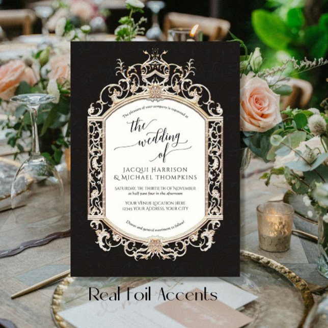 Elegant Vintage Baroque Scrollwork Black and White (Creator Uploaded)