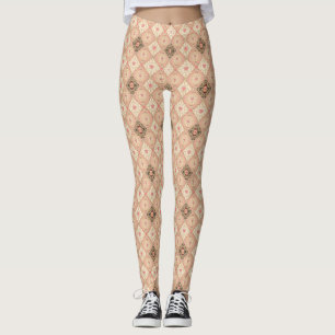 Elegant Vintage Baroque Valentine Day Leggings