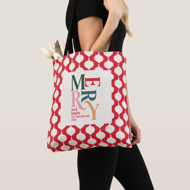 Elegant vintage bauble Christmas party gift Tote Bag (Close Up)