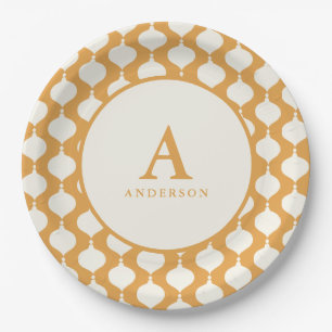 Elegant vintage bauble Christmas party Paper Plate