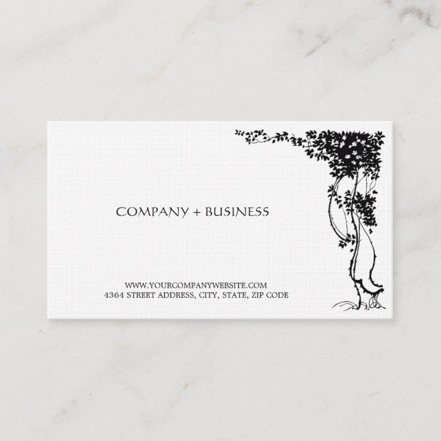 Elegant Vintage Beautiful Art Visiting Card Leaves (Front)