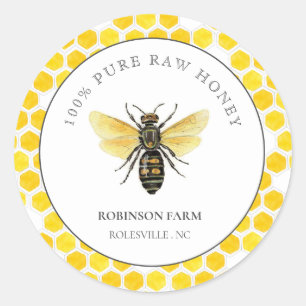 Elegant Vintage bee  Classic Round Sticker