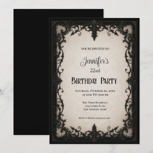 Elegant Vintage Birthday Invitation