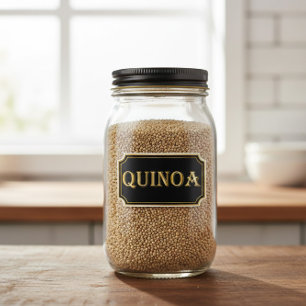 Elegant Vintage Black and Gold Pantry Label