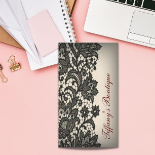 elegant Vintage black Lace Paris fashion Boutique Business Card