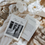 Elegant Vintage Black & White Wedding Photo Thank You Card<br><div class="desc">Capitalize the style of your gratitude with the Elegant Vintage Black & White Wedding Photo Thank You Card from the MIA collection. This classic card captures the beauty of your unforgettable moments, enabling you to express your thanks in style. Personalize it with a cherished wedding photo, adding a touch of...</div>