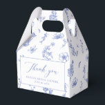 Elegant Vintage Blue Chinoiserie Bridal Shower Favor Box<br><div class="desc">The Elegant Vintage Blue Chinoiserie Bridal Shower Favour Box is a tasteful and sophisticated addition to your bridal shower festivities. Featuring a vintage blue chinoiserie design, this favour box adds a touch of timeless elegance to your celebration. Fill it with delightful treats or small gifts for your guests to enjoy...</div>
