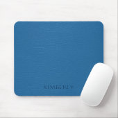Elegant Vintage Blue Faux Leather 2 Mouse Pad (With Mouse)