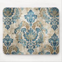 Elegant Vintage Blue Floral