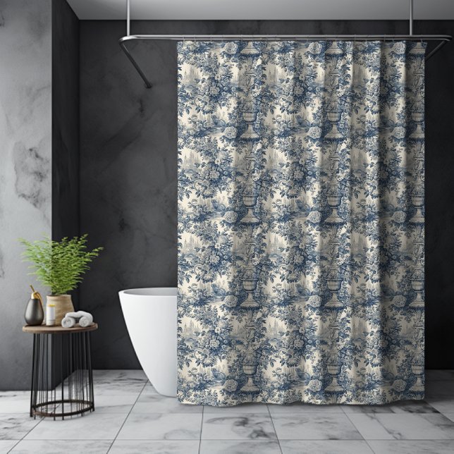 Elegant vintage Blue toile de jouy monogram (Creator Uploaded)