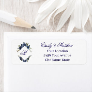 Elegant Vintage Blue Toile Monogram Wedding