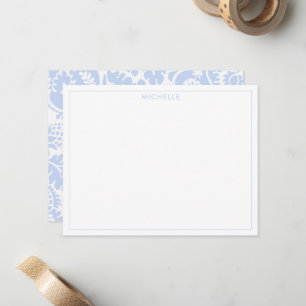 Elegant Vintage Blue Venetian Bold Floral Card
