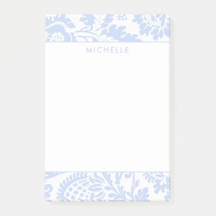 Elegant Vintage Blue Venetian Floral Botanical Post-it Notes