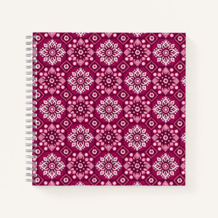 Elegant Vintage Boho Floral Pattern  Notebook