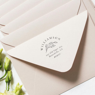 Elegant Vintage Botanical Family Return Address Se Self-inking Stamp