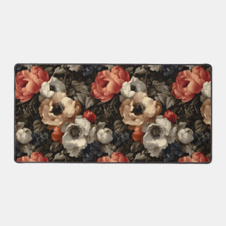 Elegant Vintage Botanical Floral Desk Mat